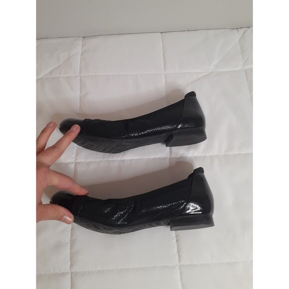 Ross Hommerson Ronnie Black Crackle Leather Ballet Flats Size 9 M - Picture 7 of 7